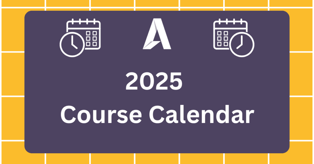 2025 course calendar feature artwork