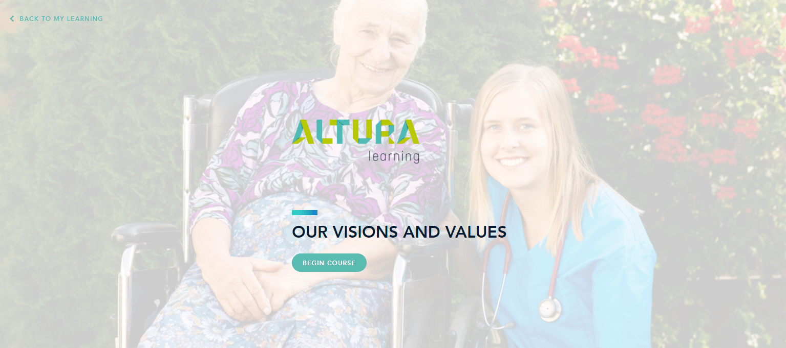 personalised courses for aged care providers