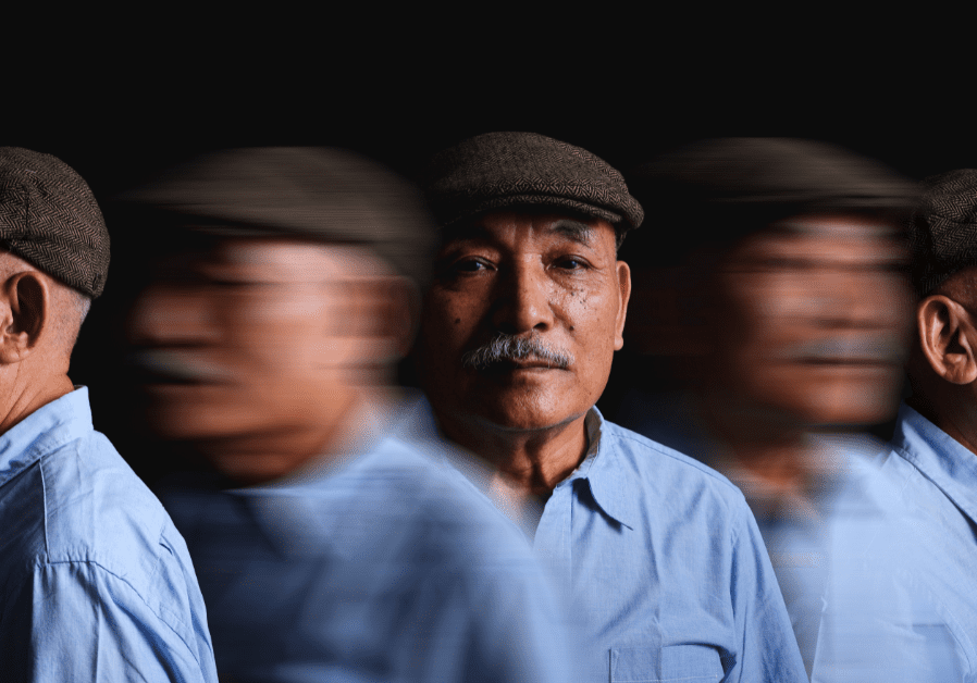 3 d's Recognising Dementia, Depression and Delirium blog - 3 mirrored man in hat