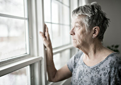 A sad lonely 70 years old senior in is apartment Loneliness matters blog artwork